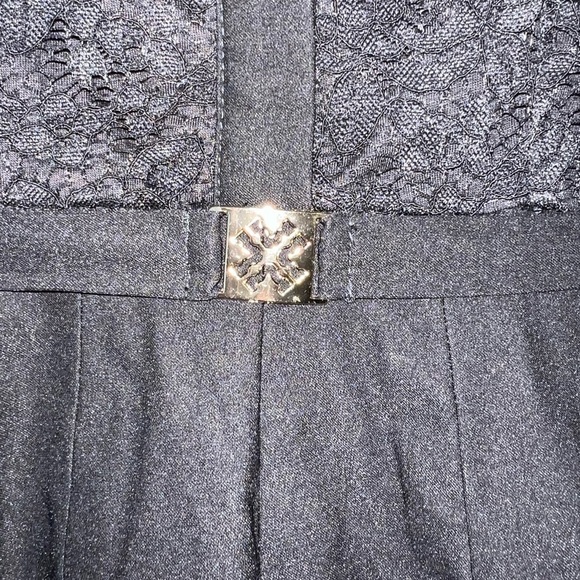 MIUSOL Lace Dress S Black Button Up Collar Belted Formal Boho Whimsigoth Witchy - Picture 4 of 11